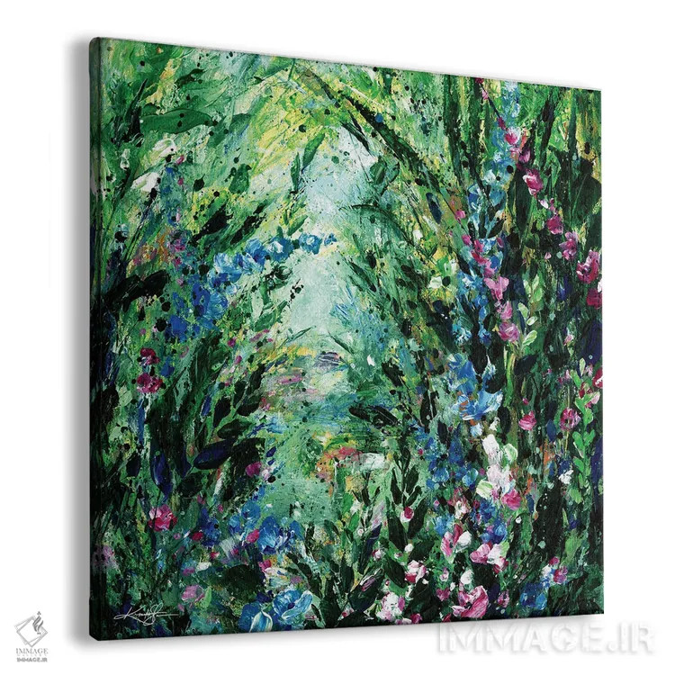 تابلو انتزاعی گم شده در باغ شگفتی اثر کتی مورتون استنیون - نمای پرسپکتیو محصول