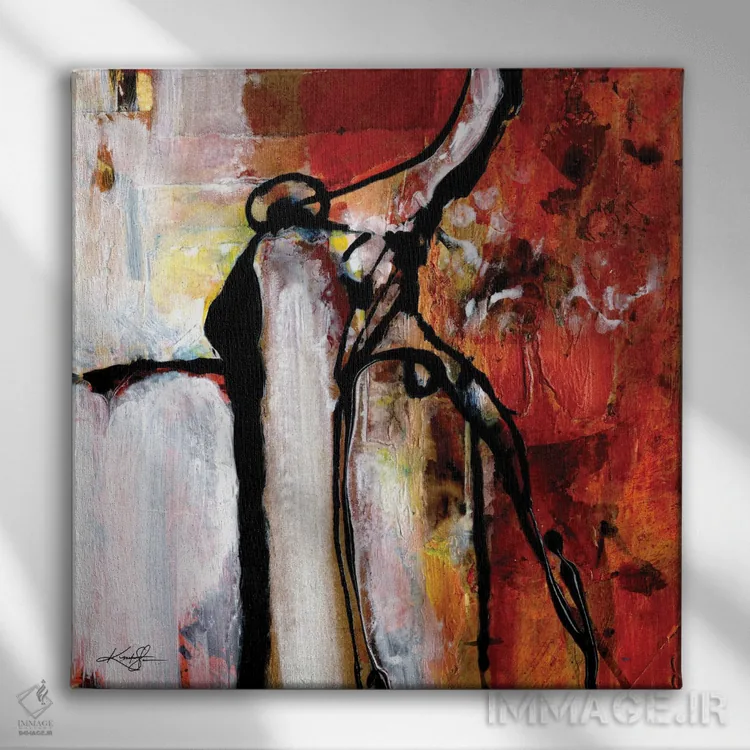 تابلو انتزاعی بیداری اسرارآمیز I اثر کتی مورتون استنیون - نمای روبهرو روی دیوار