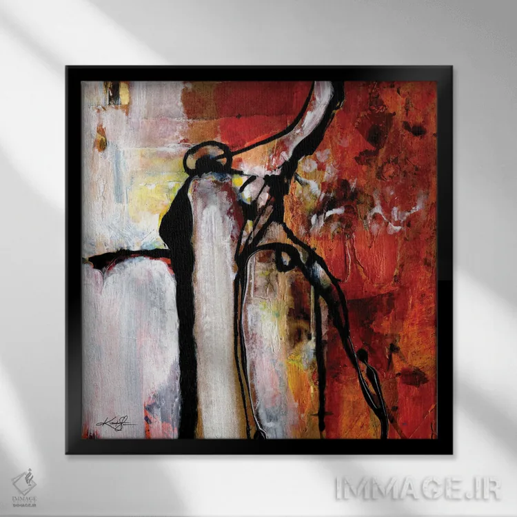 تابلو انتزاعی بیداری اسرارآمیز I اثر کتی مورتون استنیون - نمای قابدار مشکی