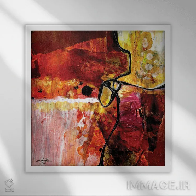 تابلو انتزاعی بیداری اسرارآمیز VI اثر کتی مورتون استنیون - نمای قابدار سفید