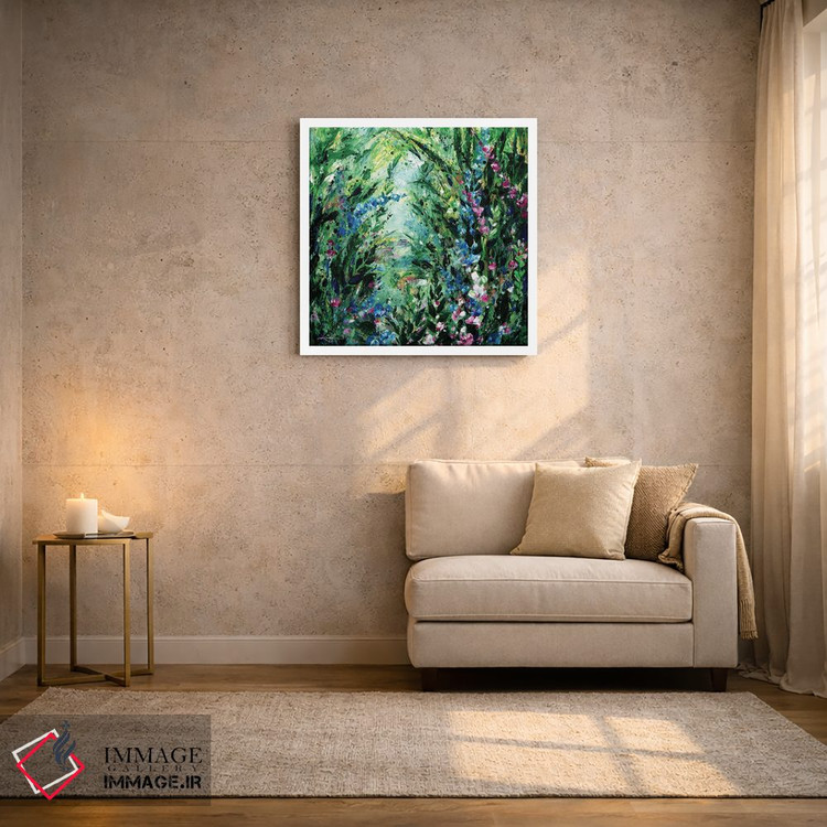 تابلو انتزاعی گم شده در باغ شگفتی اثر کتی مورتون استنیون - D1W