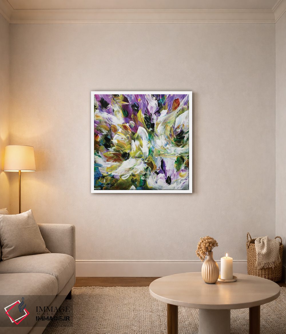 تابلو انتزاعی سقوط گل ها XXI اثر کتی مورتون استنیون - D2W