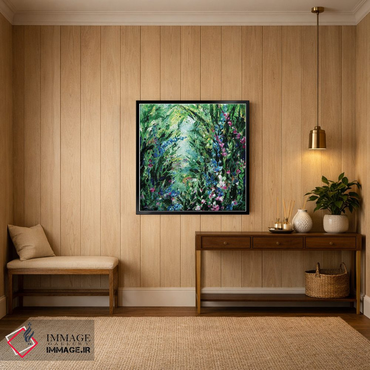 تابلو انتزاعی گم شده در باغ شگفتی اثر کتی مورتون استنیون - D4B