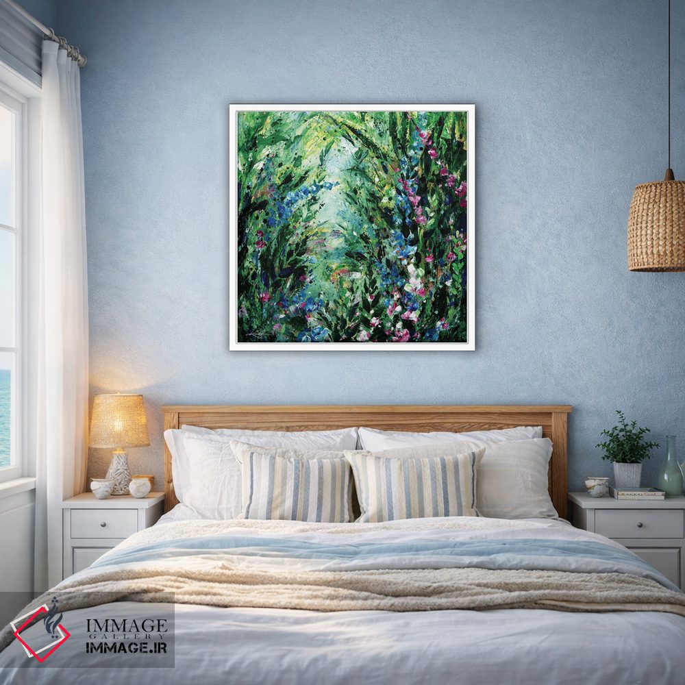 تابلو انتزاعی گم شده در باغ شگفتی اثر کتی مورتون استنیون - D2W