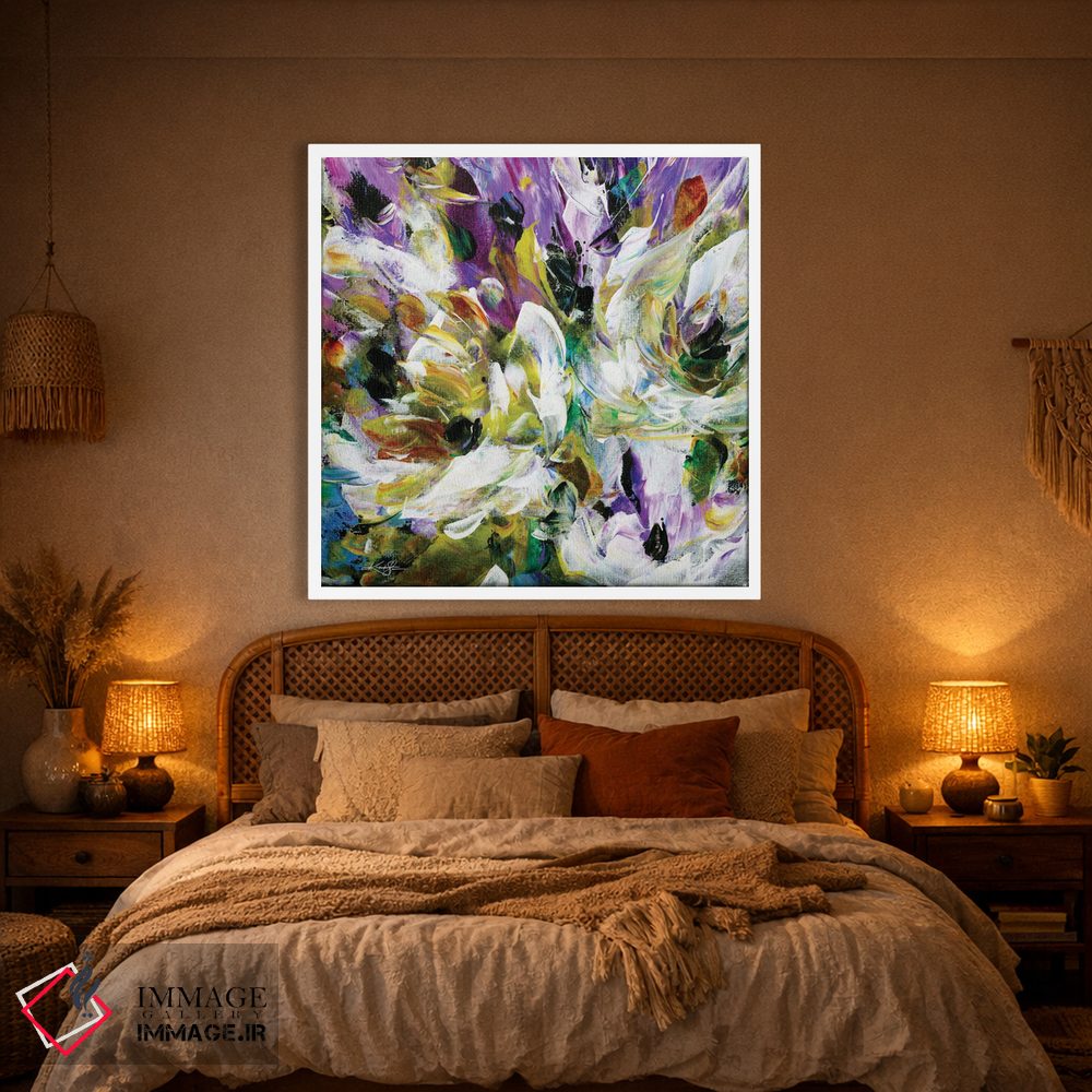 تابلو انتزاعی سقوط گل ها XXI اثر کتی مورتون استنیون - D1W