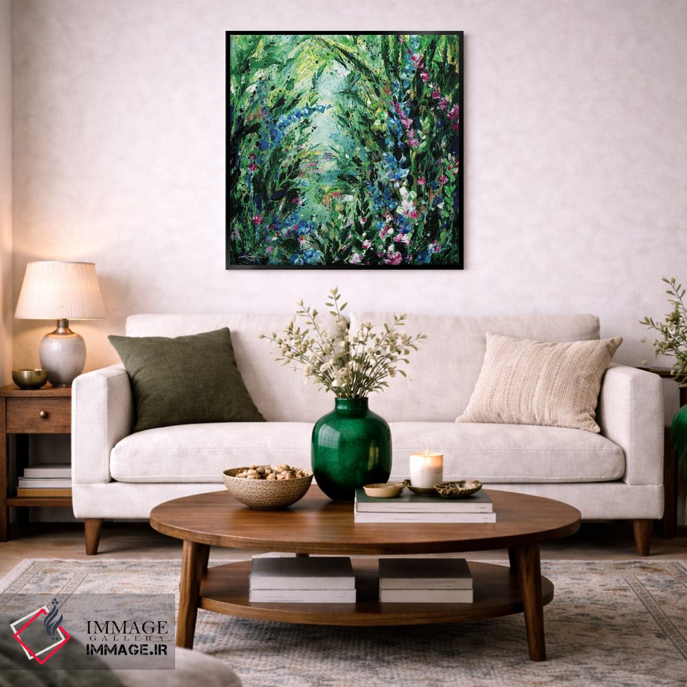 تابلو انتزاعی گم شده در باغ شگفتی اثر کتی مورتون استنیون - D3B