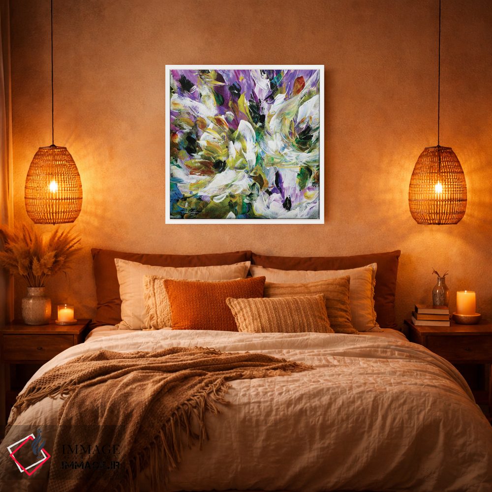 تابلو انتزاعی سقوط گل ها XXI اثر کتی مورتون استنیون - D5W