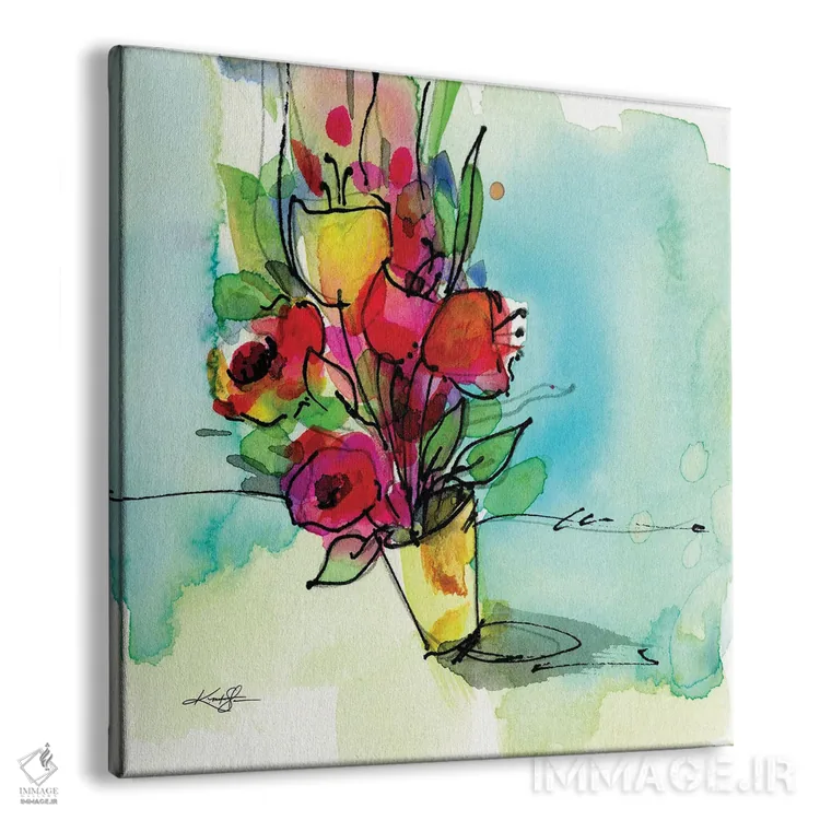 تابلو دکوراتیو گل ها XLIII اثر کتی مورتون استنیون - نمای پرسپکتیو محصول