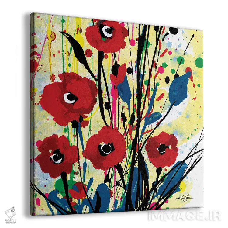 تابلو دکوراتیو رویاهای شقایق سوم اثر کتی مورتون استنیون - نمای پرسپکتیو محصول