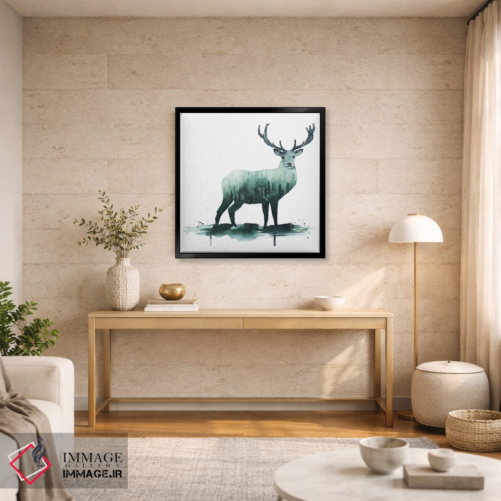 تابلو دکوراتیو گوزن طبیعت اثر کلسی مک نت - D4B