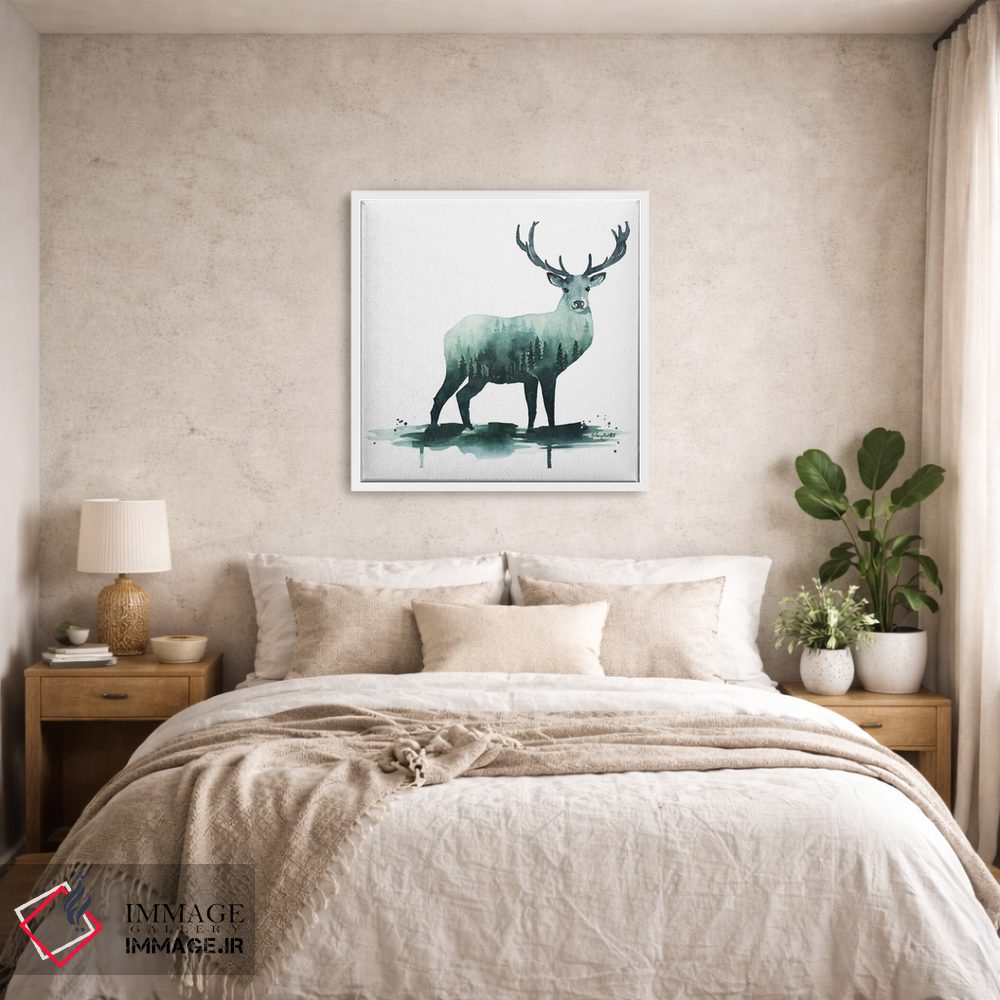 تابلو دکوراتیو گوزن طبیعت اثر کلسی مک نت - D6W