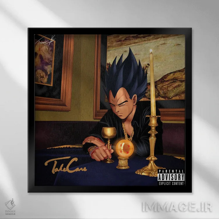 تابلو دکوراتیو ویجتا مراقب باش اثر تام کینگو - نمای قابدار مشکی