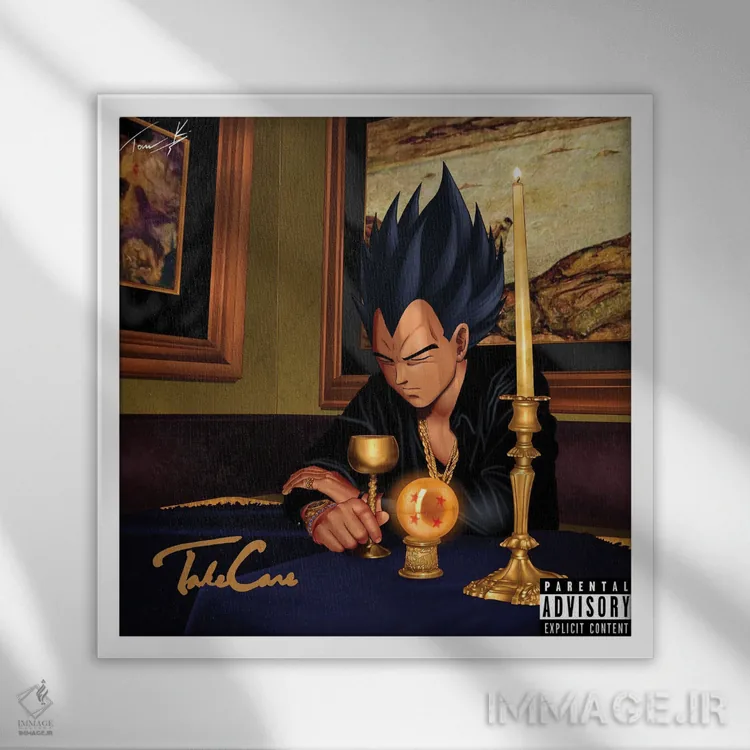 تابلو دکوراتیو ویجتا مراقب باش اثر تام کینگو - نمای قابدار سفید