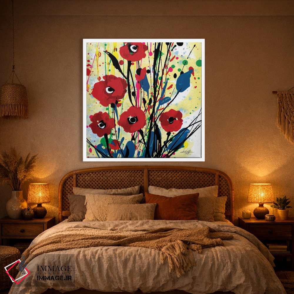 تابلو دکوراتیو رویاهای شقایق سوم اثر کتی مورتون استنیون - D1W