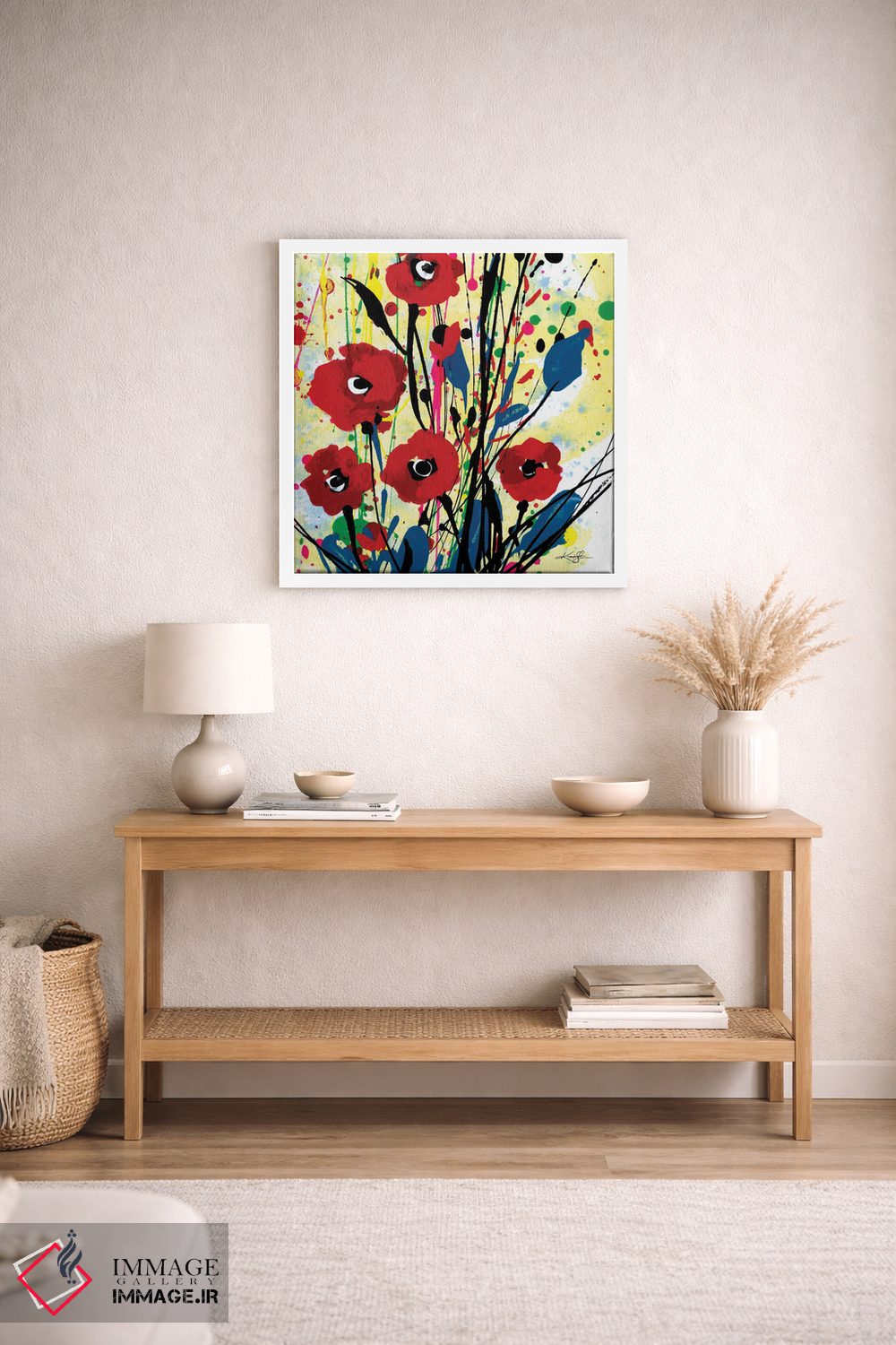 تابلو دکوراتیو رویاهای شقایق سوم اثر کتی مورتون استنیون - D3W