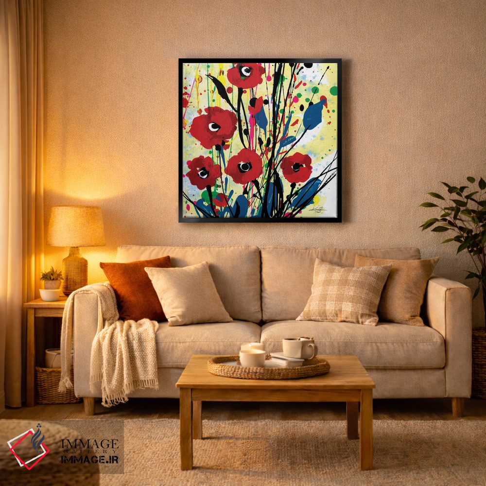 تابلو دکوراتیو رویاهای شقایق سوم اثر کتی مورتون استنیون - D4B