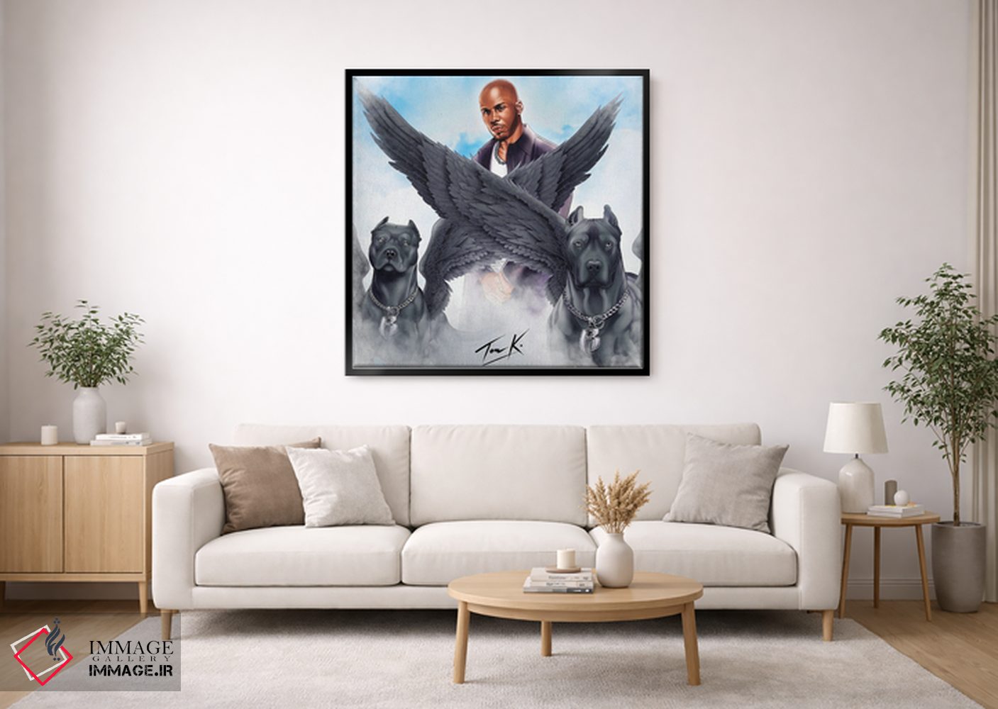 تابلو دکوراتیو سگ های من کجان؟ اثر تام کینگو - D2B