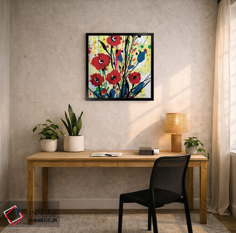 تابلو دکوراتیو رویاهای شقایق سوم اثر کتی مورتون استنیون - D6B