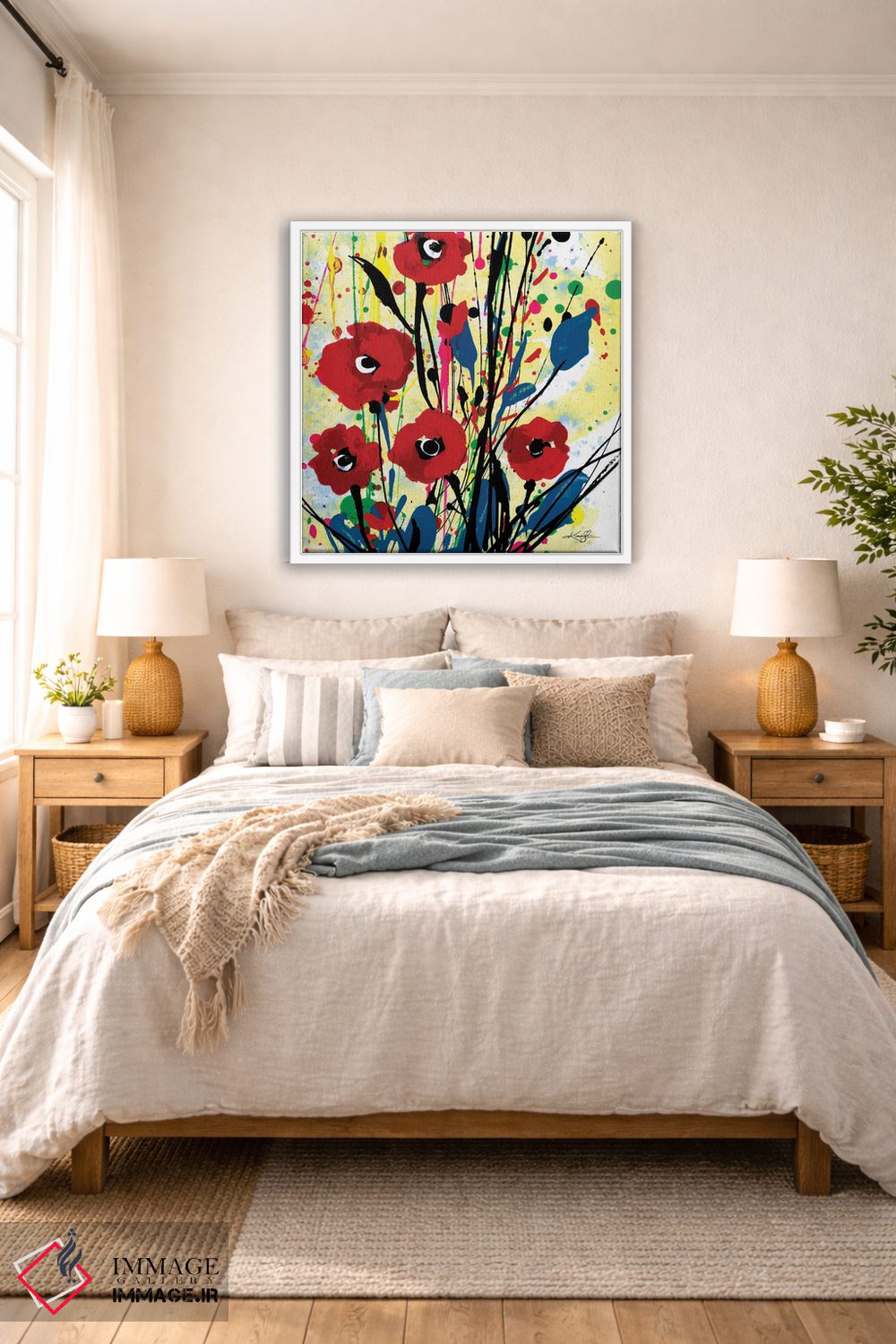 تابلو دکوراتیو رویاهای شقایق سوم اثر کتی مورتون استنیون - D5W