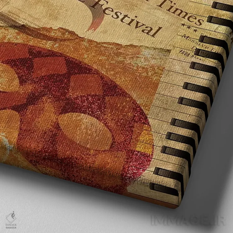 تابلو دکوراتیو بیگ ایزی اثر کنراد ناتسن - نمای نزدیک بافت بوم