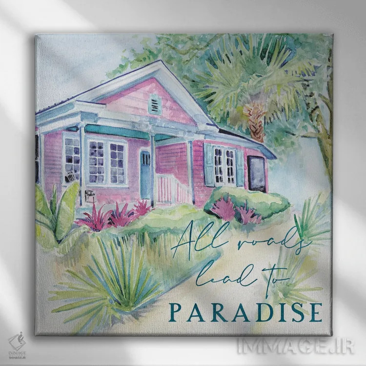 تابلو دکوراتیو زندگی در مناطق کم ارتفاع XXI اثر کیتی ناپولی - نمای روبهرو روی دیوار