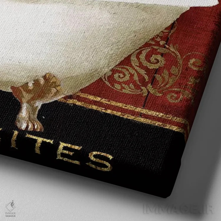 تابلو دکوراتیو زمان حمام اثر کنراد ناتسن - نمای نزدیک بافت بوم