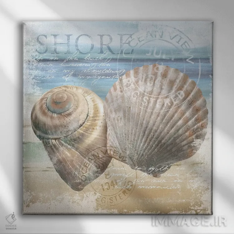 تابلو دکوراتیو ساحل دریا اثر کنراد ناتسن - نمای روبهرو روی دیوار