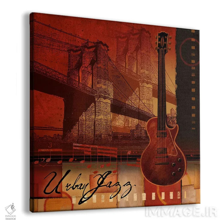 تابلو دکوراتیو جاز شهری اثر کنراد ناتسن - نمای پرسپکتیو محصول