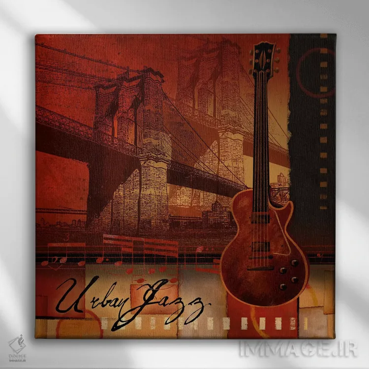 تابلو دکوراتیو جاز شهری اثر کنراد ناتسن - نمای روبهرو روی دیوار