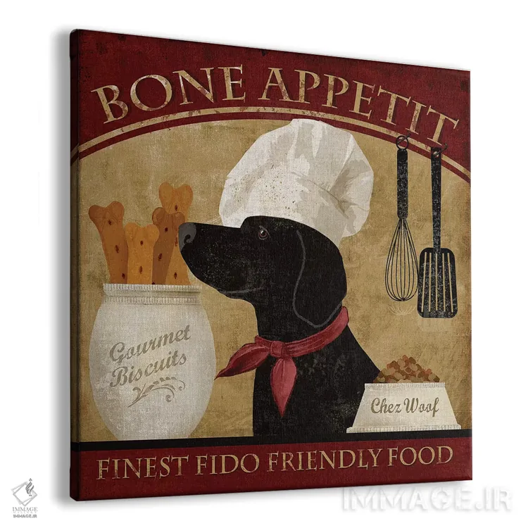 تابلو دکوراتیو استخوان نوش جان اثر کنراد ناتسن - نمای پرسپکتیو محصول