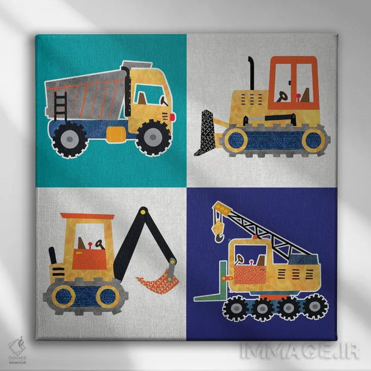 تابلو دکوراتیو ساخت و ساز اثر کنراد ناتسن - نمای روبهرو روی دیوار