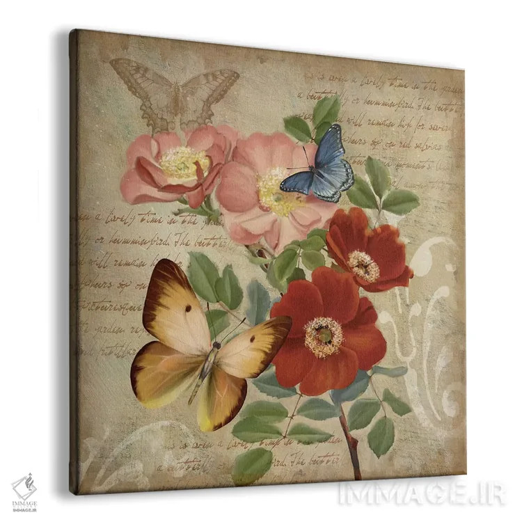 تابلو دکوراتیو گیاه شناسی پروانه I اثر کنراد ناتسن - نمای پرسپکتیو محصول