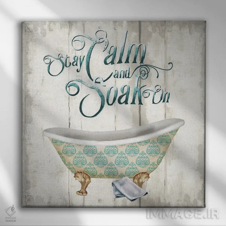 تابلو دکوراتیو آرامش در حمام اثر کنراد ناتسن - نمای روبهرو روی دیوار