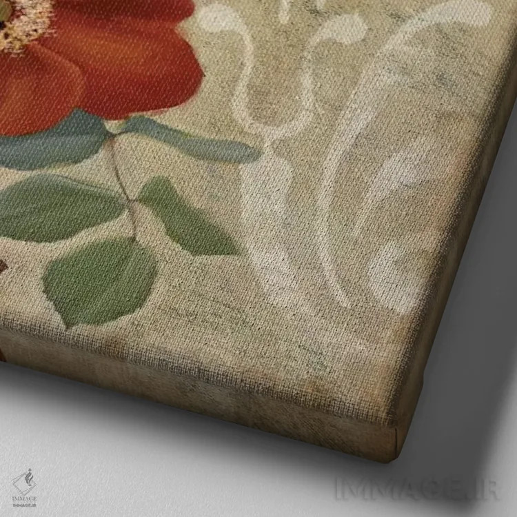 تابلو دکوراتیو گیاه شناسی پروانه I اثر کنراد ناتسن - نمای نزدیک بافت بوم