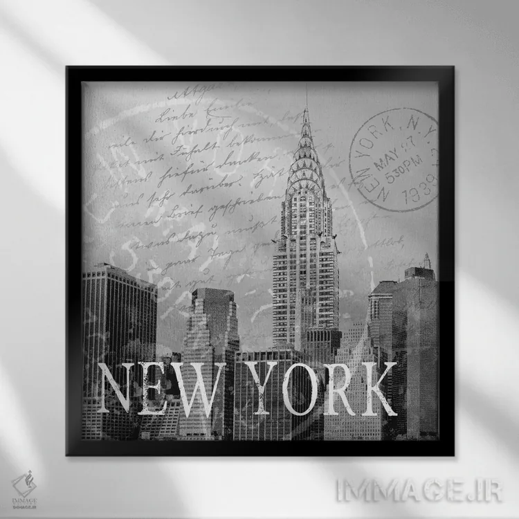 تابلو دکوراتیو نیویورک اثر کنراد ناتسن - نمای قابدار مشکی