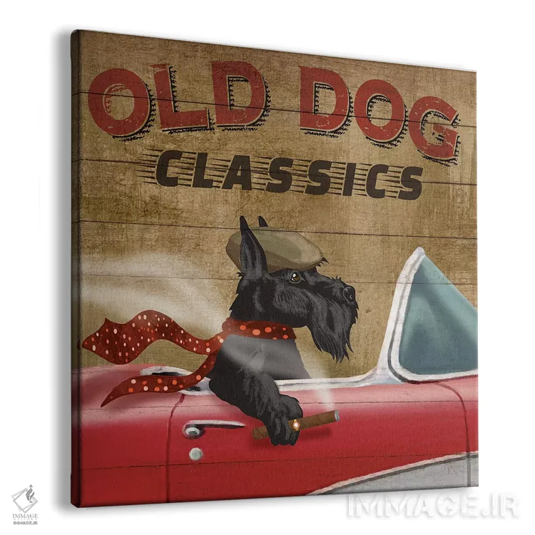 تابلو دکوراتیو کلاسیک های سگ پیر اثر کنراد ناتسن - نمای پرسپکتیو محصول