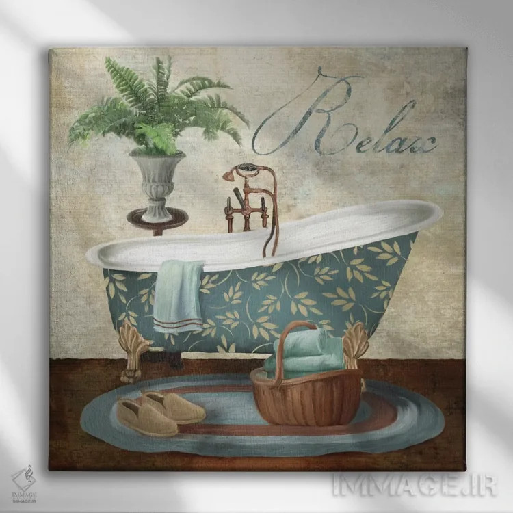 تابلو دکوراتیو آرامش در حمام اثر کنراد ناتسن - نمای روبهرو روی دیوار