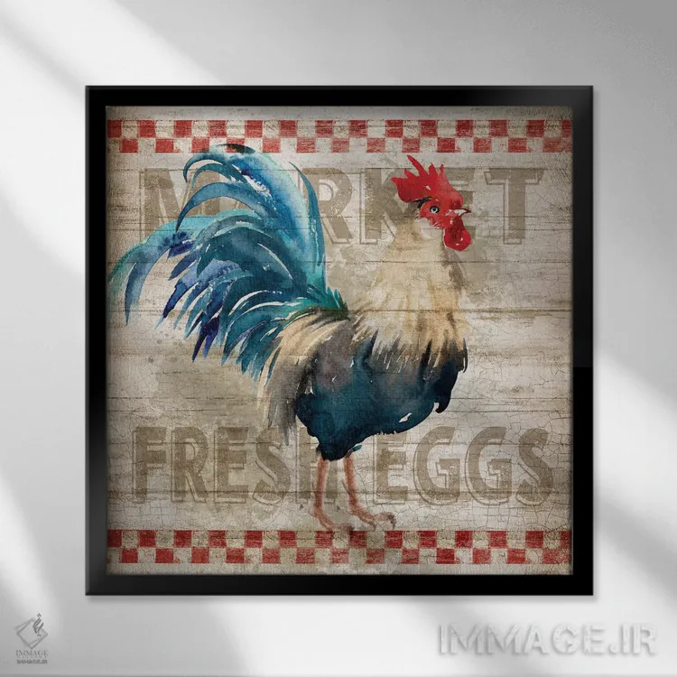 تابلو مدرن تخم مرغ صبحگاهی اثر کنراد ناتسن - نمای قابدار مشکی