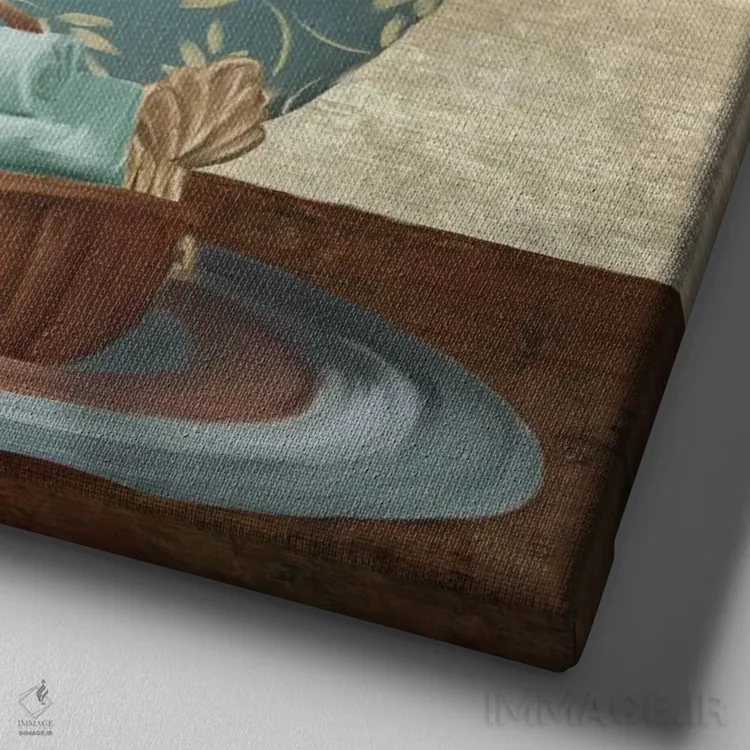 تابلو دکوراتیو آرامش در حمام اثر کنراد ناتسن - نمای نزدیک بافت بوم