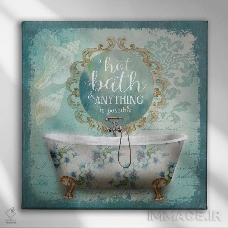 تابلو دکوراتیو حمام آینه I اثر کنراد ناتسن - نمای روبهرو روی دیوار