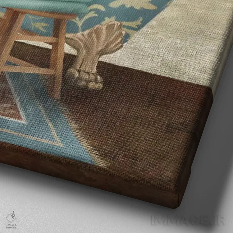 تابلو دکوراتیو تجدید نیرو در حمام اثر کنراد ناتسن - نمای نزدیک بافت بوم