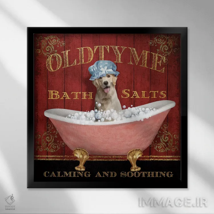 تابلو دکوراتیو حمام قدیمی اثر کنراد ناتسن - نمای قابدار مشکی