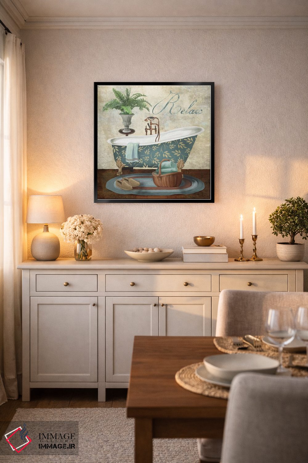 تابلو دکوراتیو آرامش در حمام اثر کنراد ناتسن - D6B