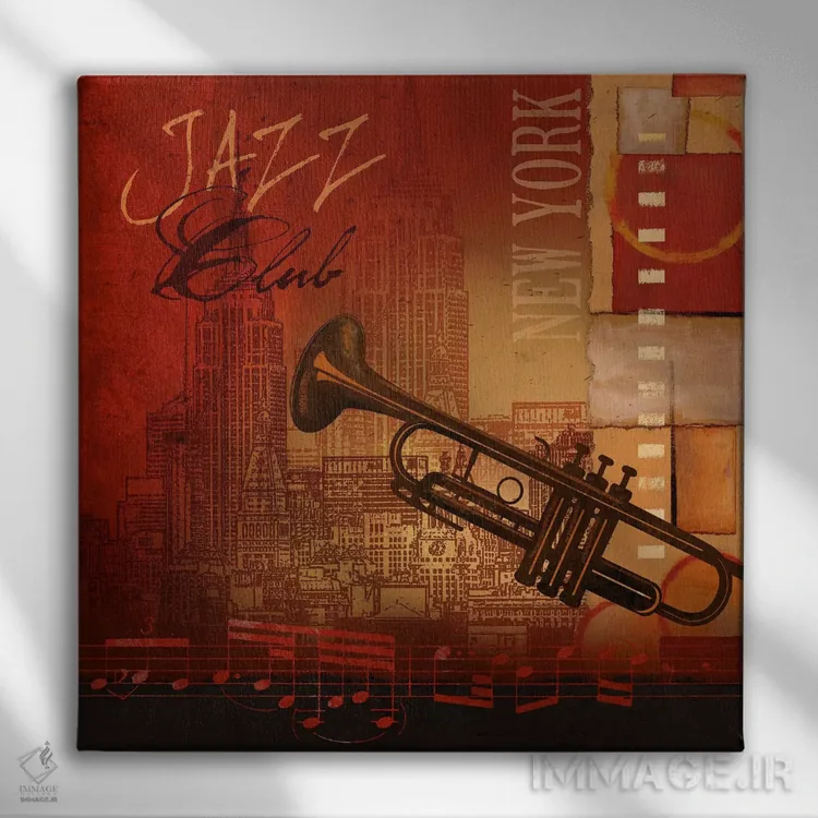 تابلو دکوراتیو کلوب جاز اثر کنراد ناتسن - نمای روبهرو روی دیوار