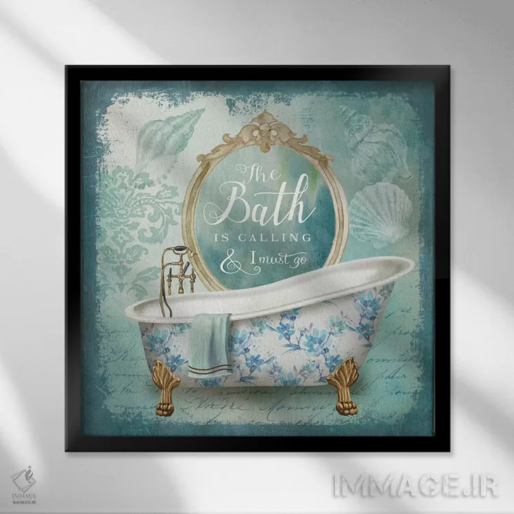 تابلو دکوراتیو حمام آینه II اثر کنراد ناتسن - نمای قابدار مشکی