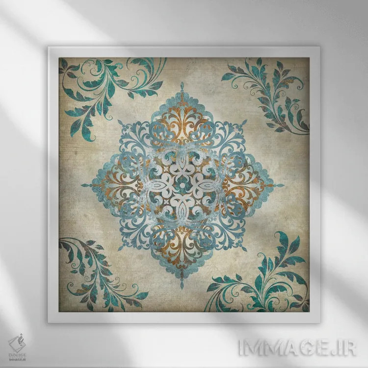 تابلو دکوراتیو آرابسک I اثر کنراد ناتسن - نمای قابدار سفید