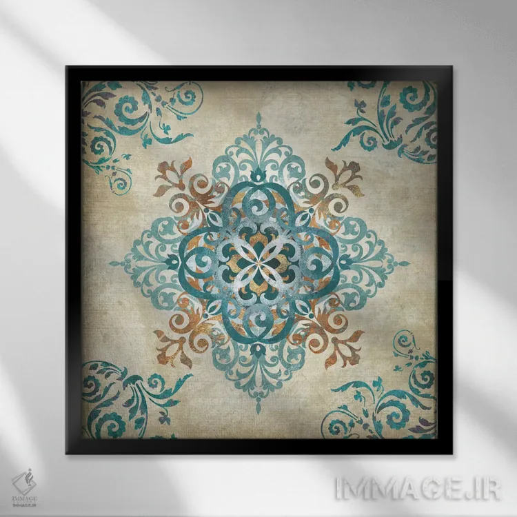 تابلو دکوراتیو آرابسک II اثر کنراد ناتسن - نمای قابدار مشکی