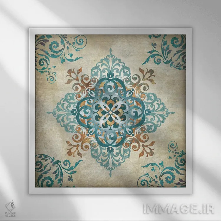 تابلو دکوراتیو آرابسک II اثر کنراد ناتسن - نمای قابدار سفید