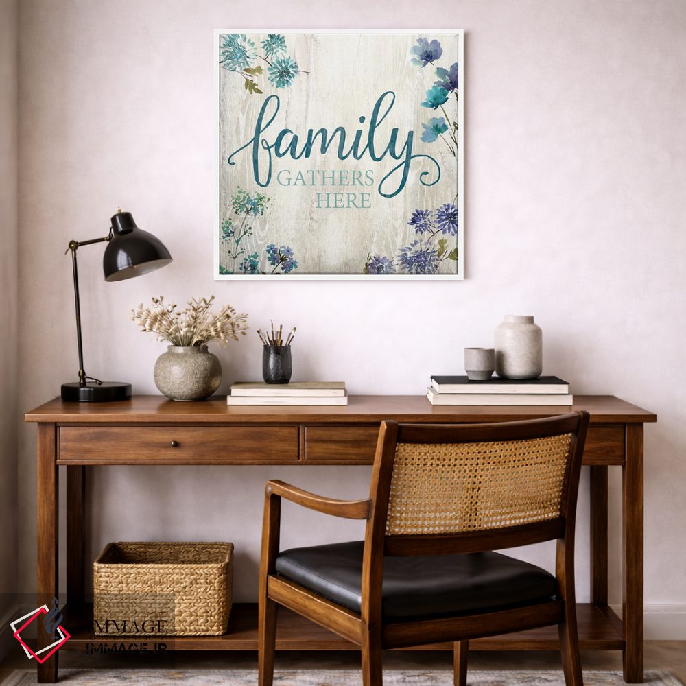 تابلو دکوراتیو خانواده اینجا جمع می شود اثر کنراد ناتسن - D5W