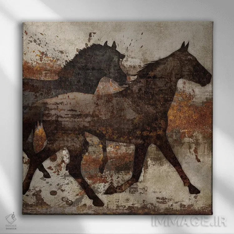 تابلو دکوراتیو آزاد دویدن I اثر کنراد ناتسن - نمای روبهرو روی دیوار